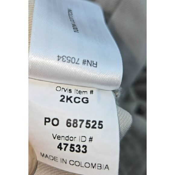Orvis Mens Light Khaki Cotton Pants 40x32 Relaxed Fit - Picture 6 of 9
